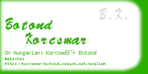 botond korcsmar business card